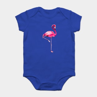 Watercolor Flamingo 3 Baby Bodysuit